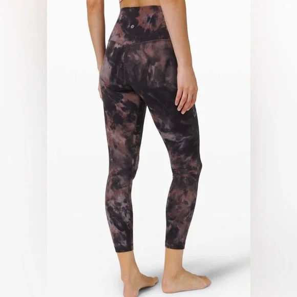 Lululemon Align Pant 25" *Diamond Dye Graphite Grey Pink Pastel size 6 - Picture 4 of 9